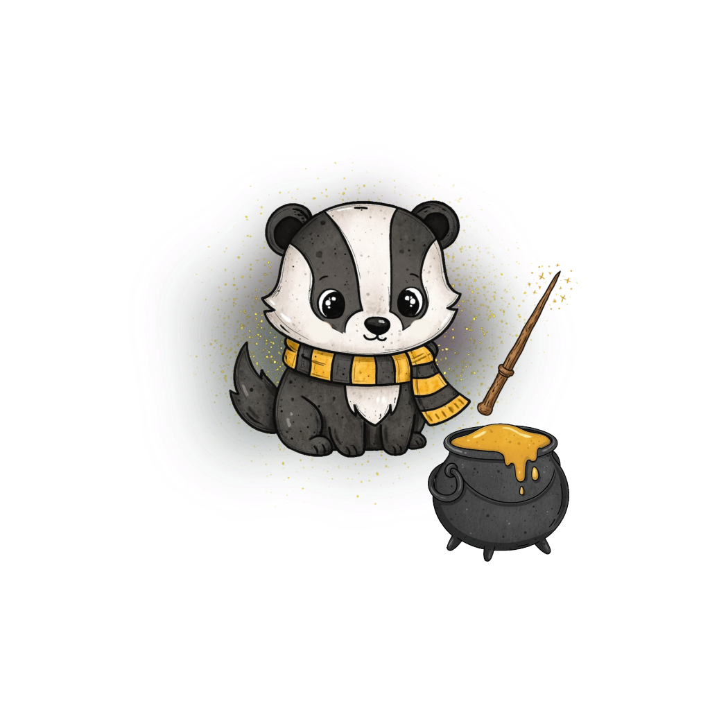 Bügelbild Magic Dachs