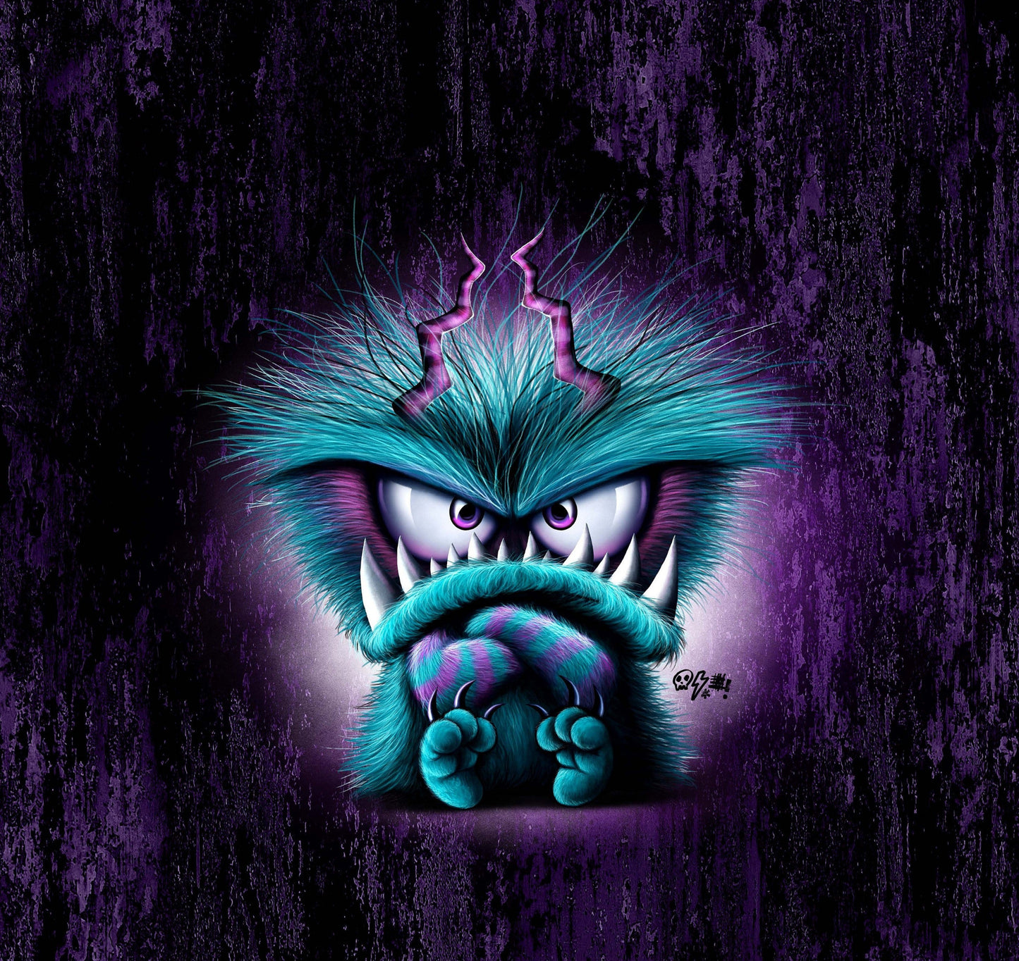 Stoff Sweat Panel Monsta Nibble by Thorsten Berger