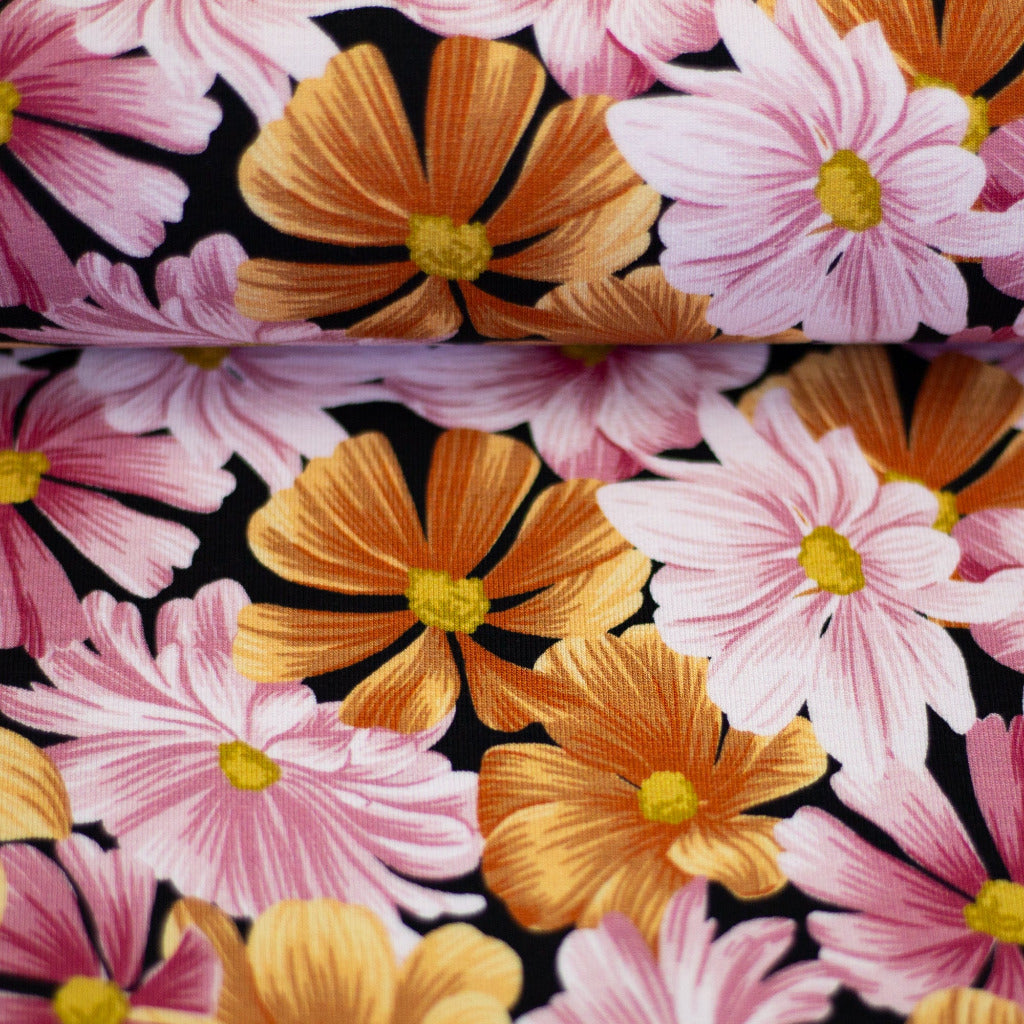 Stoff Blumen Frühling Modal French Terry