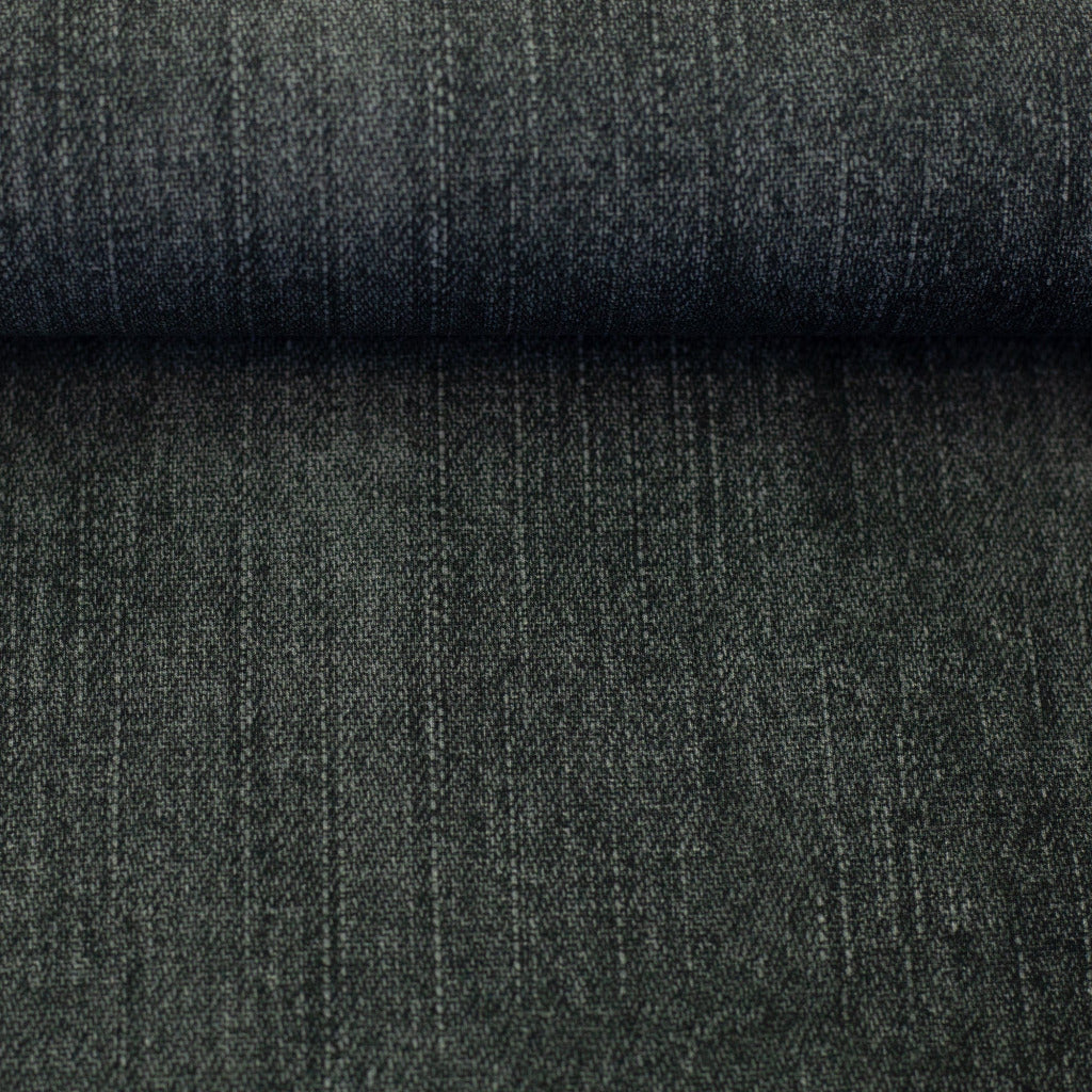 toller French Terry Denim Stoff in der Farbe Dunkelgrau