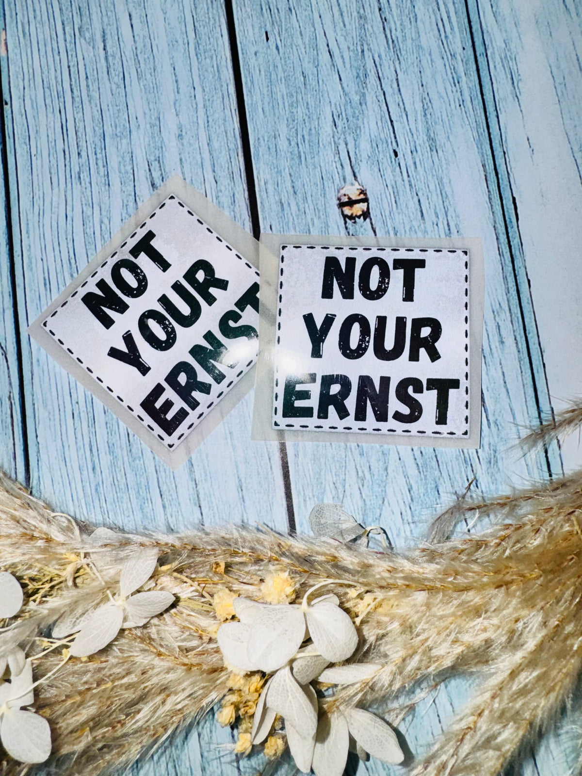 Bügellabel Reflektierend Silber - not your ernst