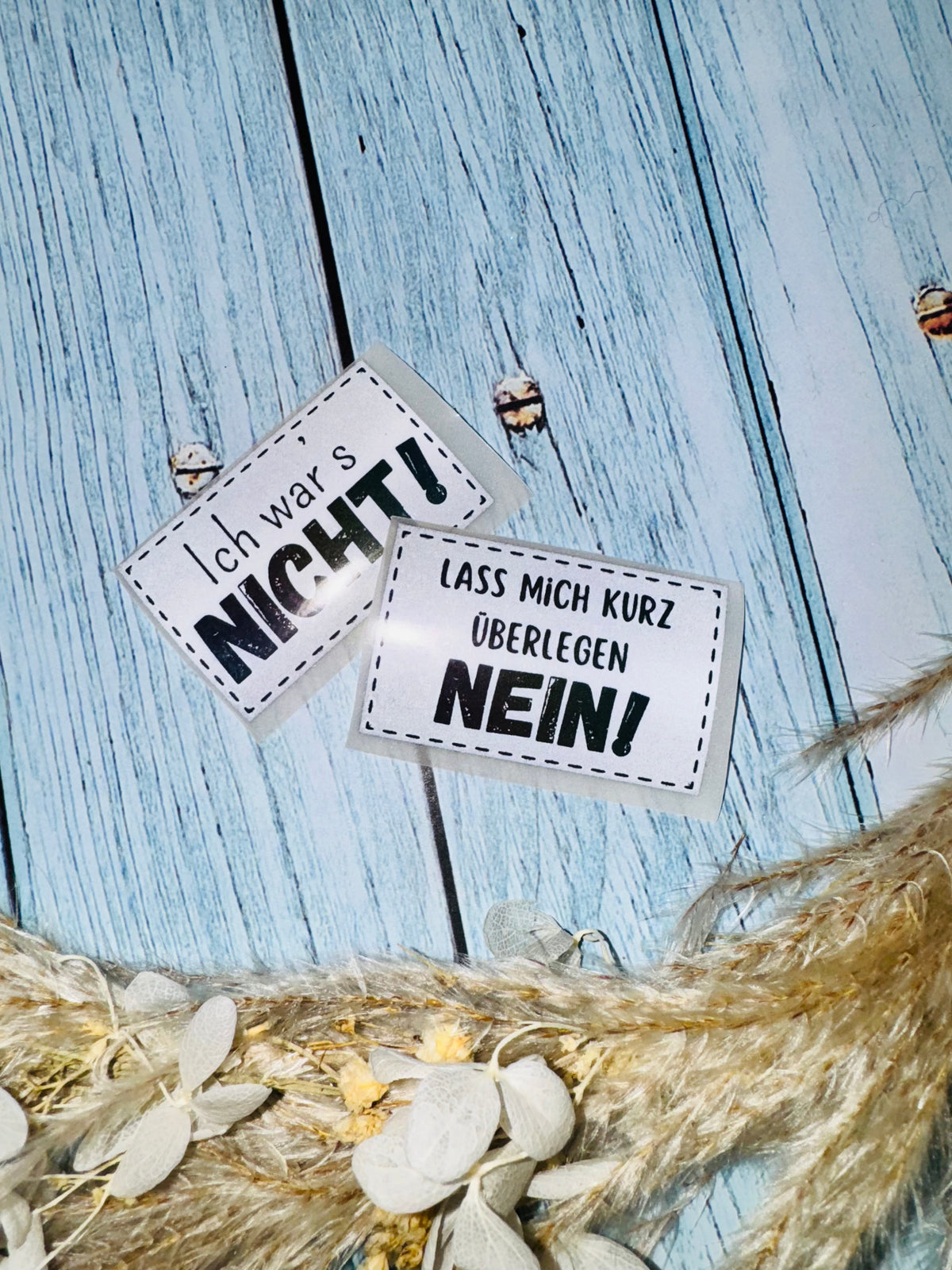 Bügellabel Reflektierend Silber - nein!
