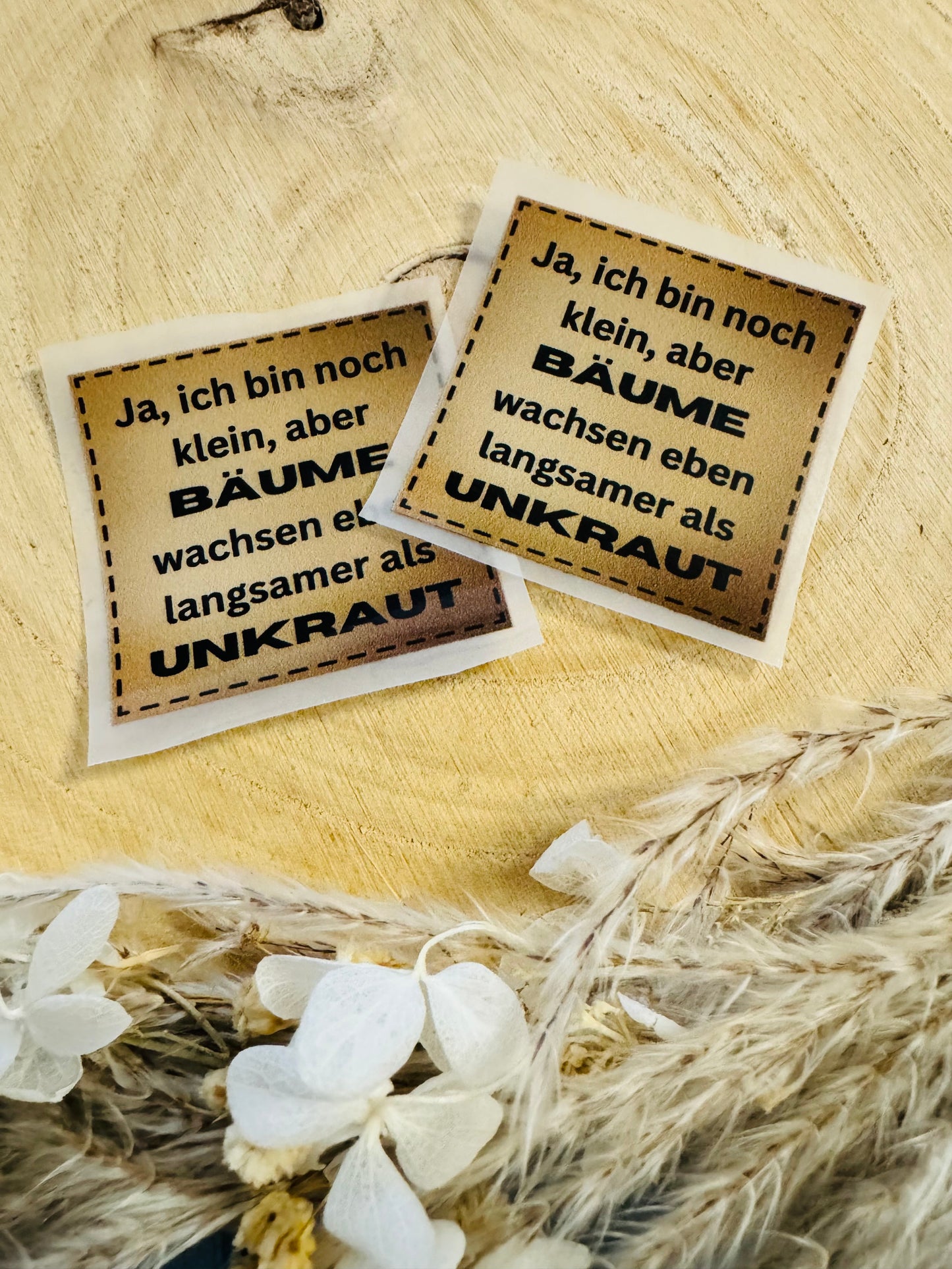 Bügellabel noch klein