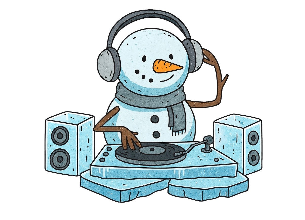 Bügelbild Snowman DJ