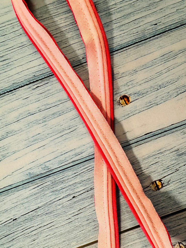 dreifach Baumwollpaspel in Farbe Pink Breite 8 Millimeter.