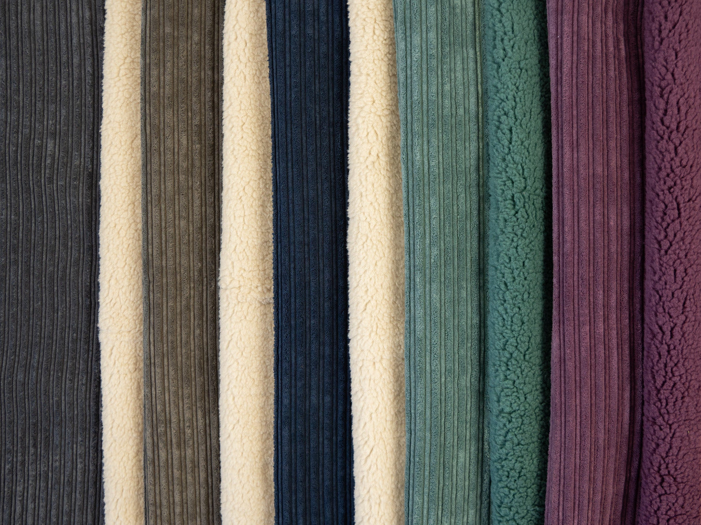 Stoff Cord-Plüsch anthrazit