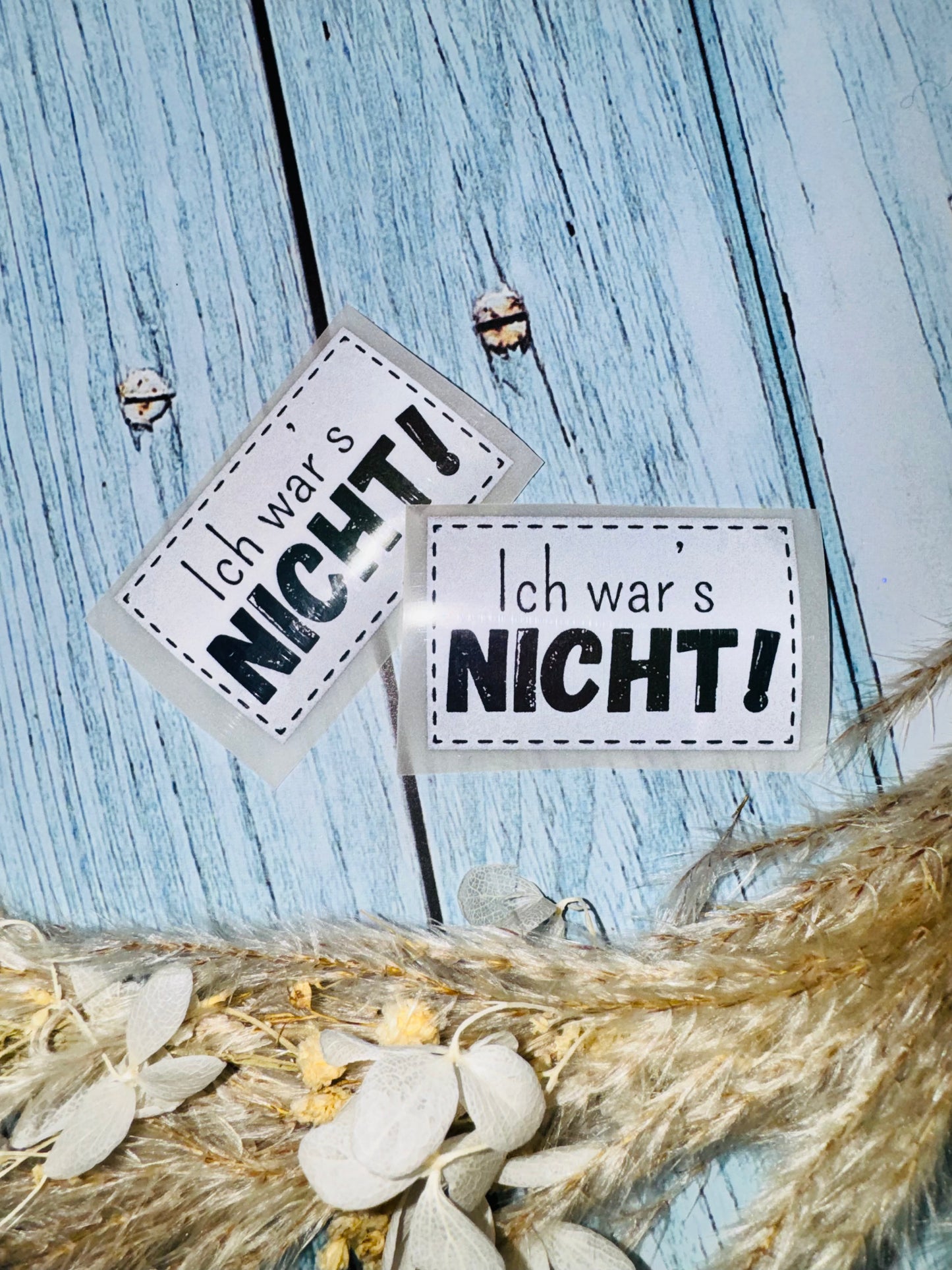 Bügellabel Reflektierend Silber - ich war’s nicht!