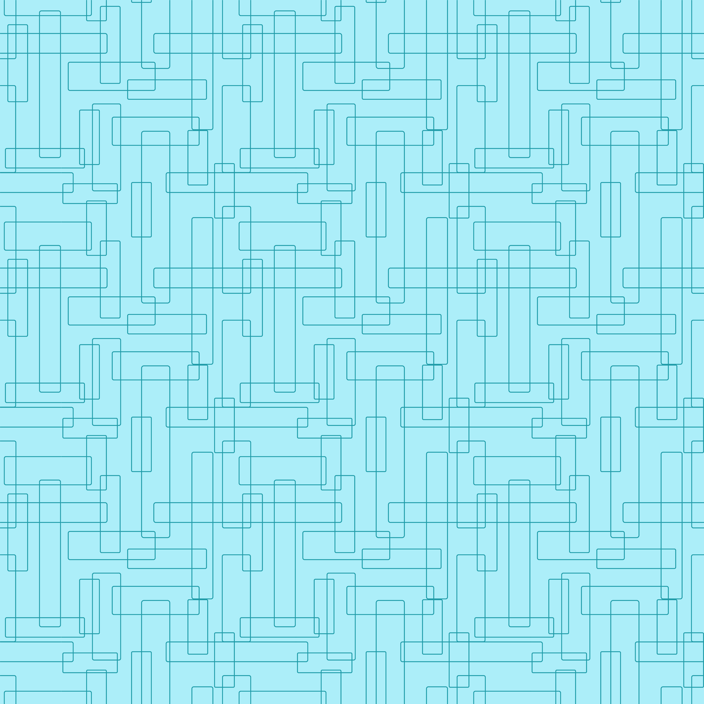 wunderschöner Bio Jersey Stoff im Growi design mit gezeichnetem Leinenmuster auf aqua blauem hintergrund