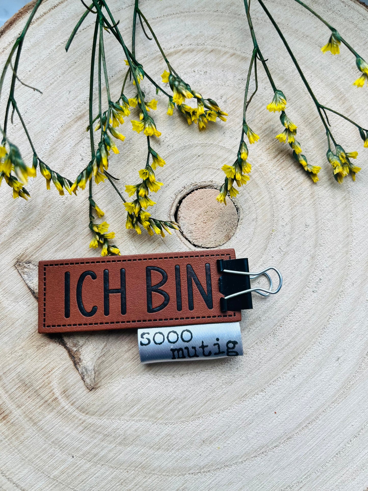 Kunstlederlabel Ich Bin