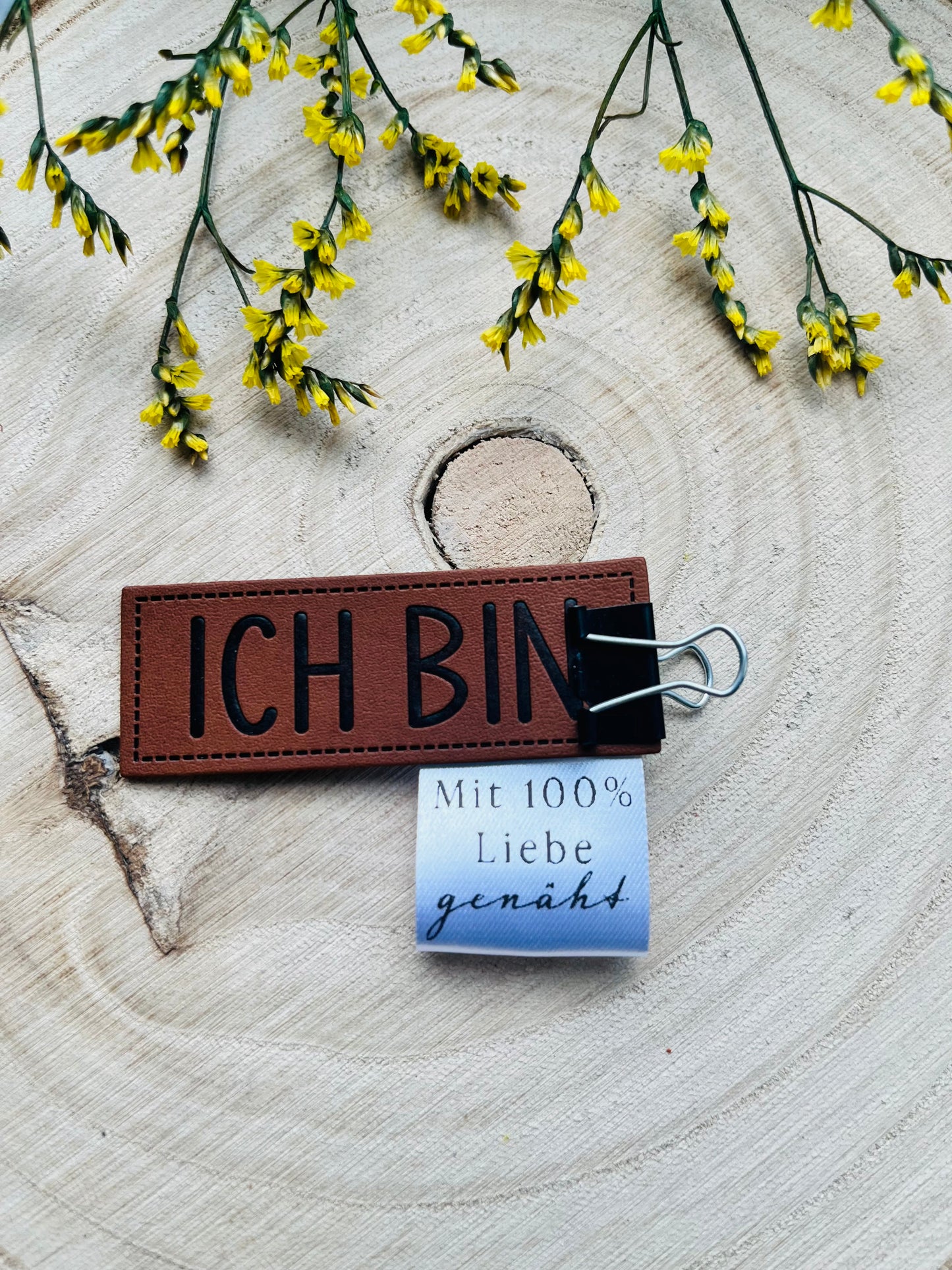 Kunstlederlabel Ich Bin