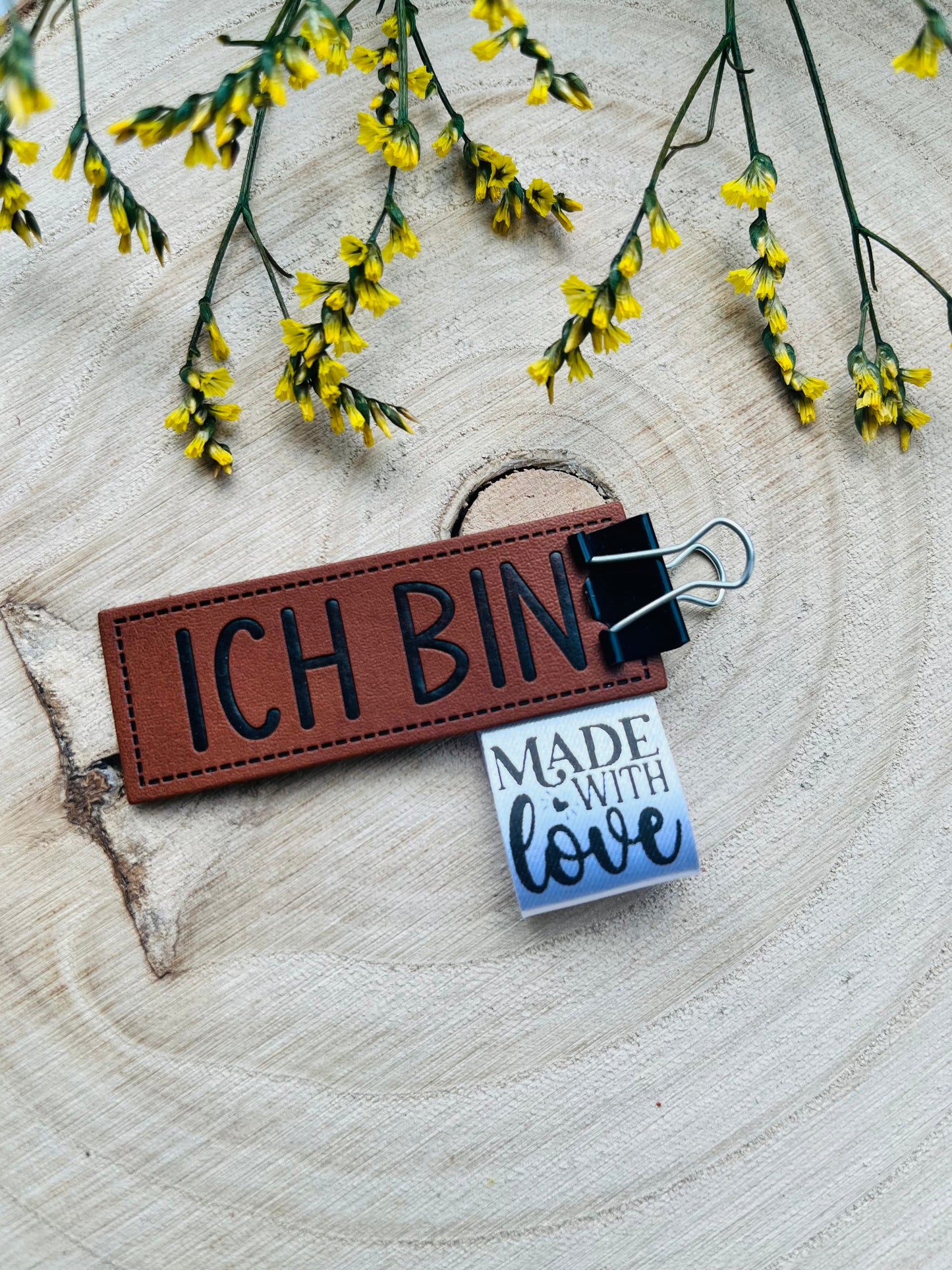 Kunstlederlabel Ich Bin