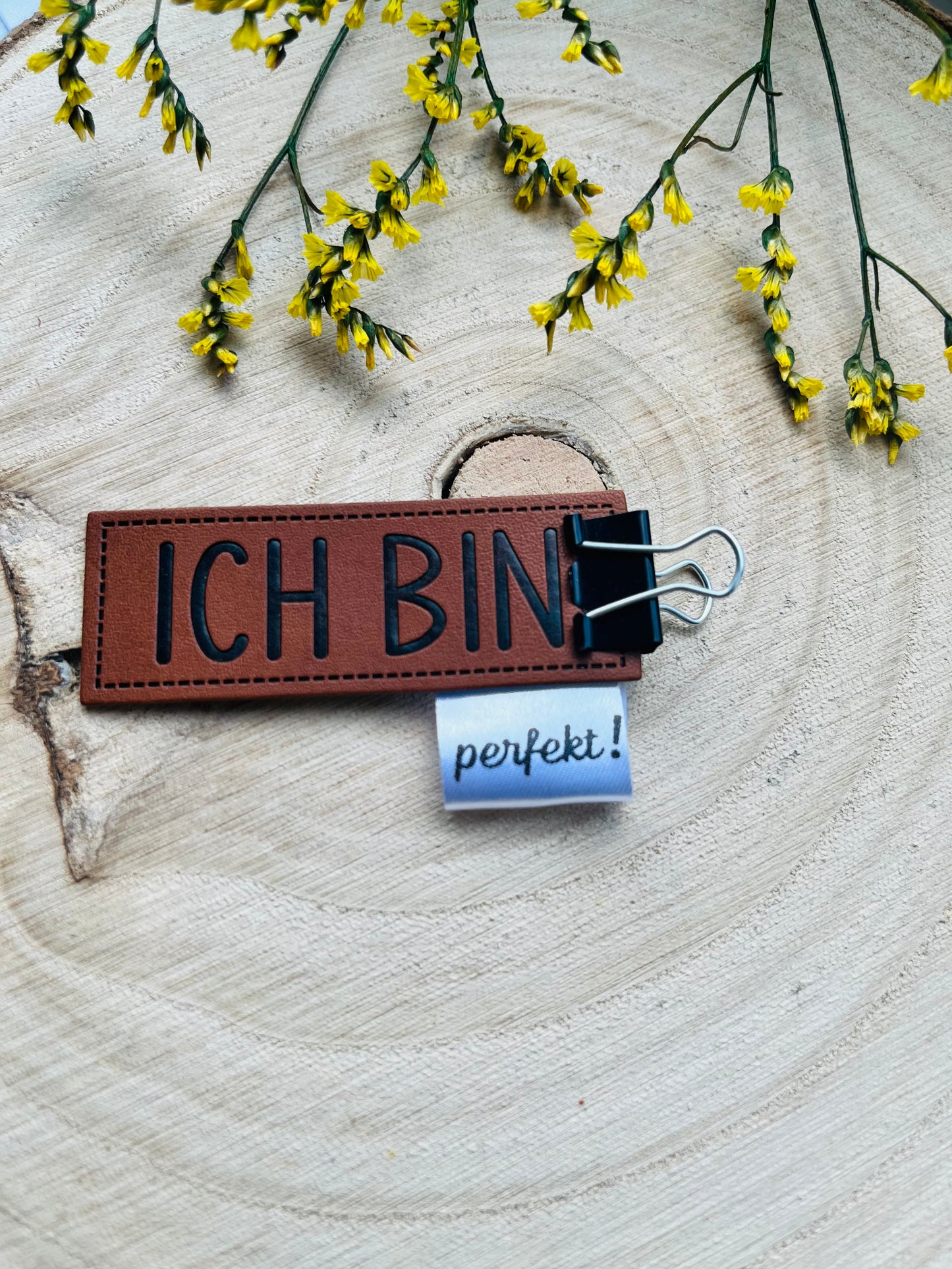 Kunstlederlabel Ich Bin