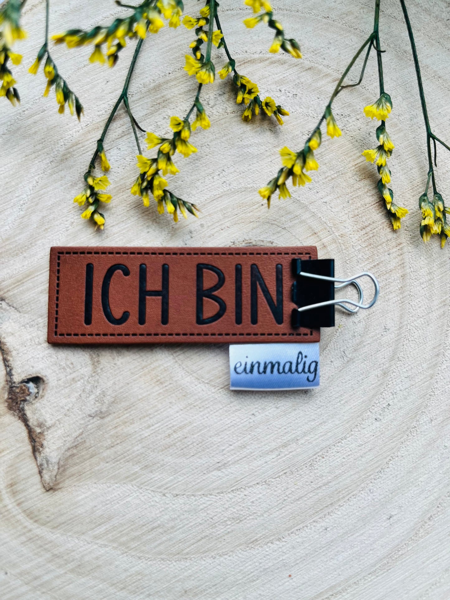 Kunstlederlabel Ich Bin
