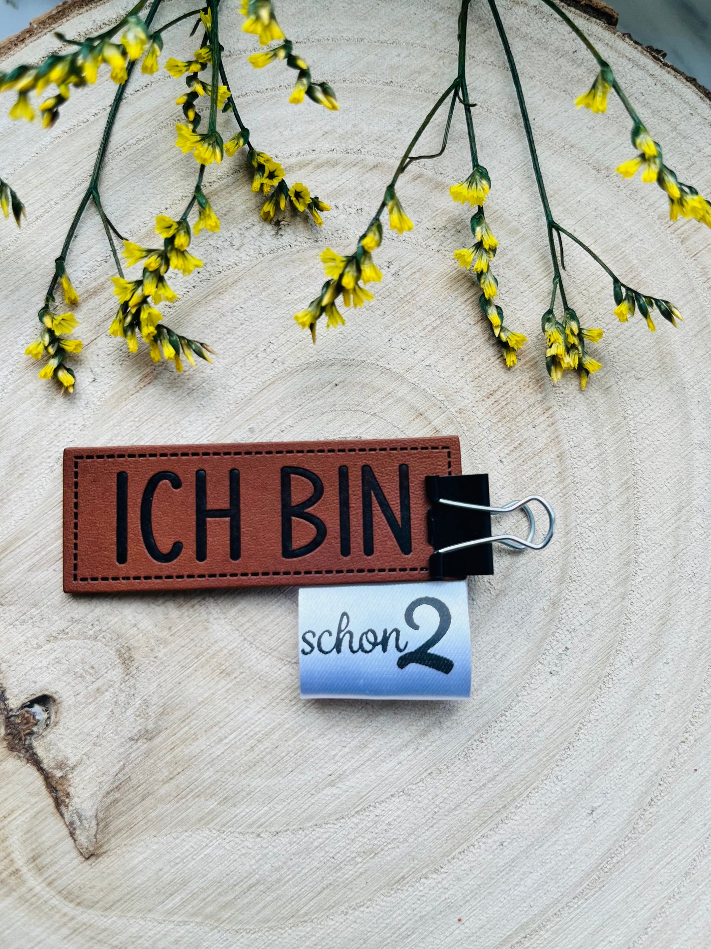 Kunstlederlabel Ich Bin