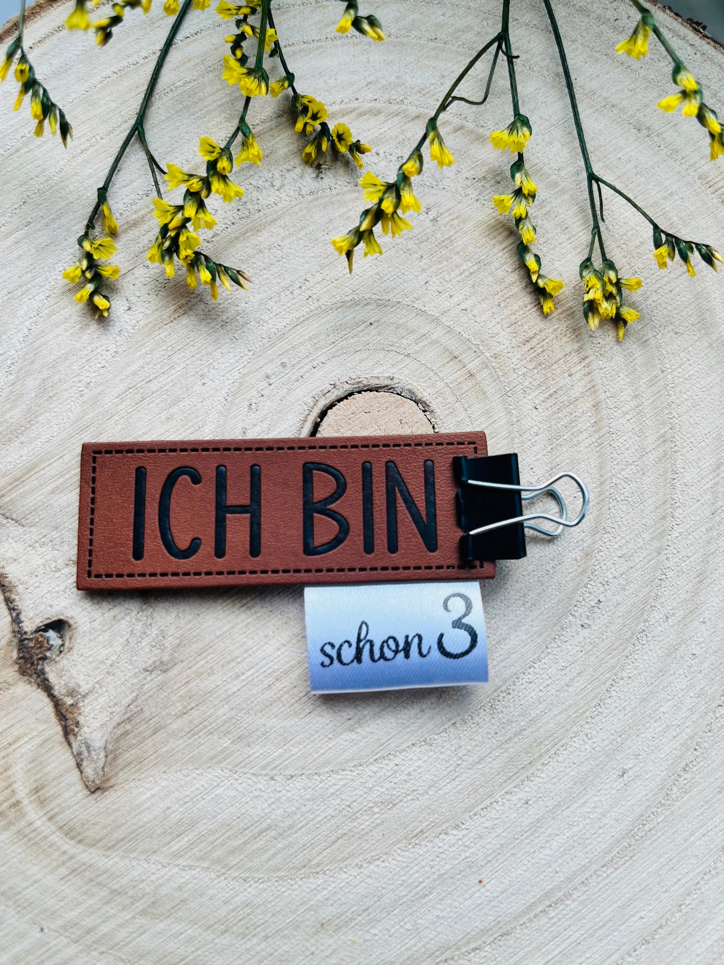 Kunstlederlabel Ich Bin