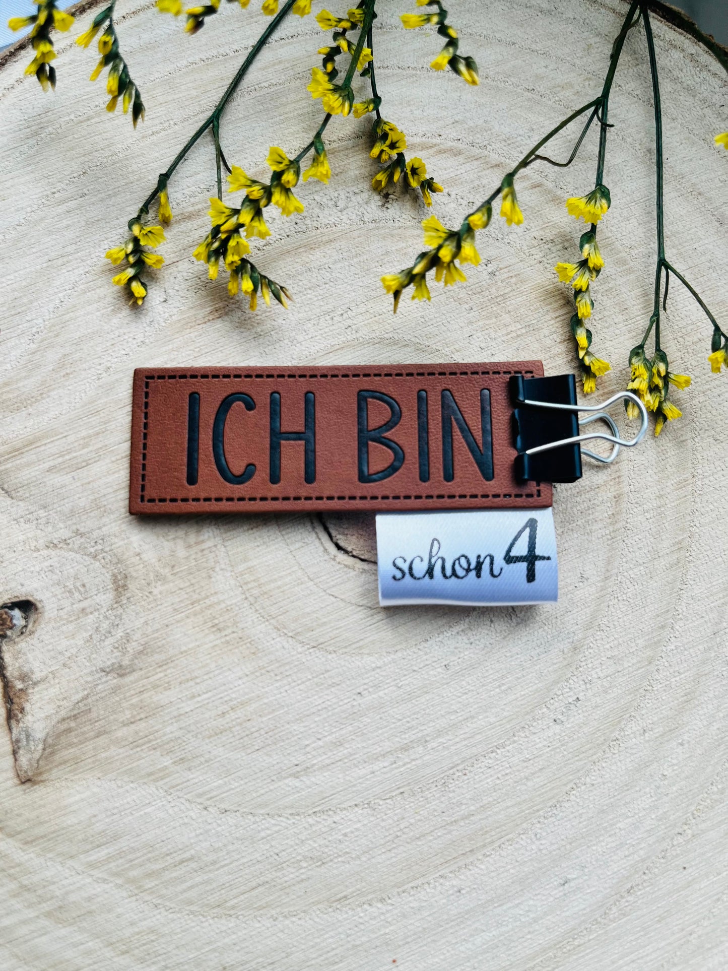 Kunstlederlabel Ich Bin