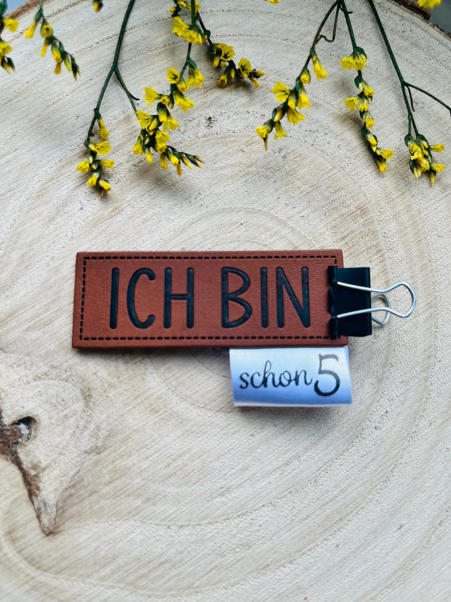 Kunstlederlabel Ich Bin