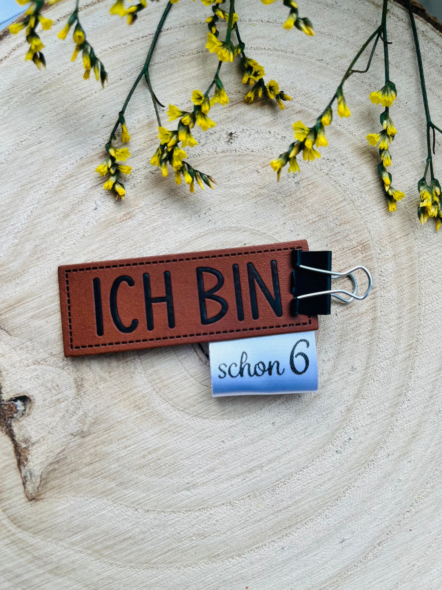Kunstlederlabel Ich Bin