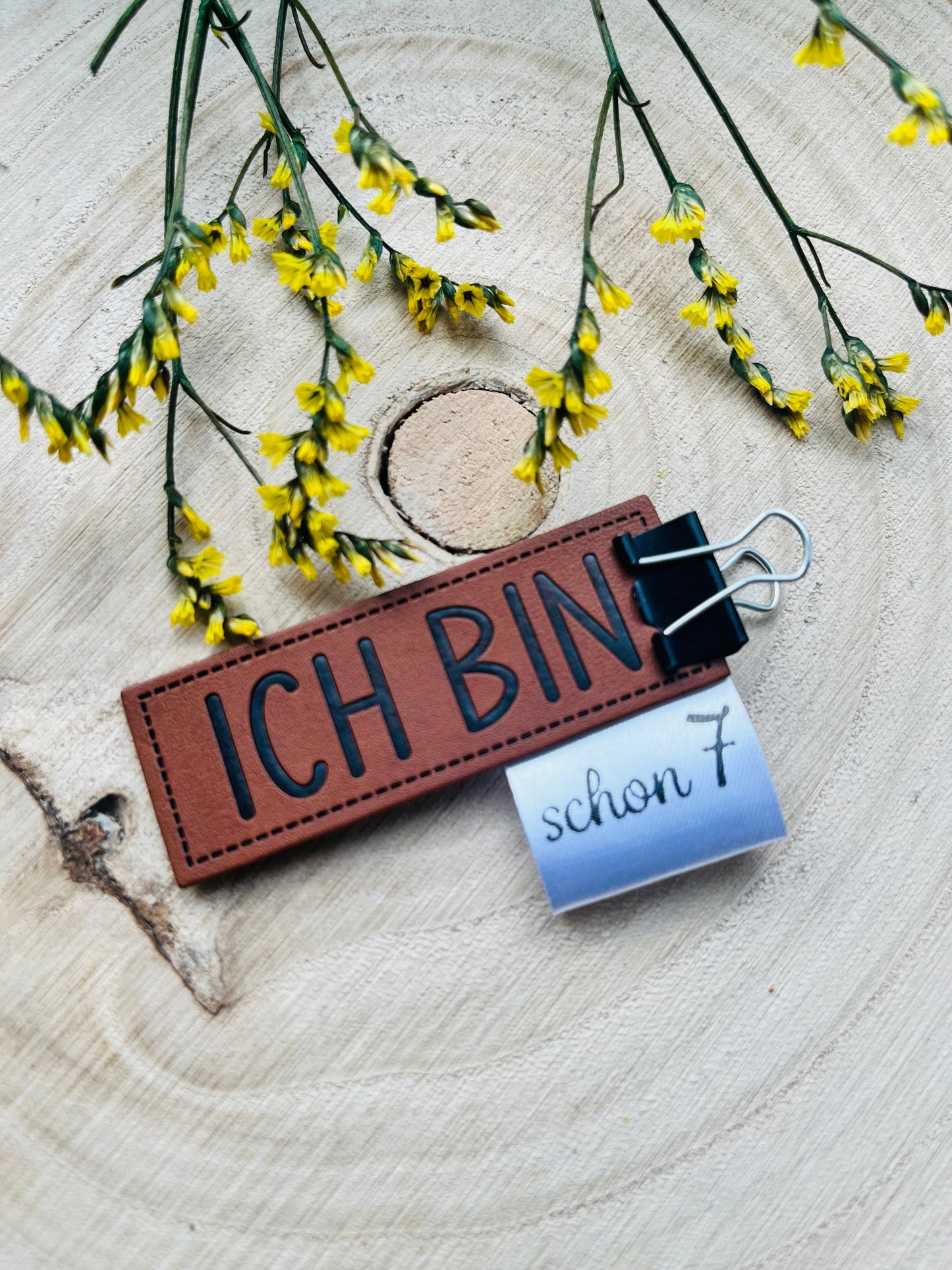 Kunstlederlabel Ich Bin
