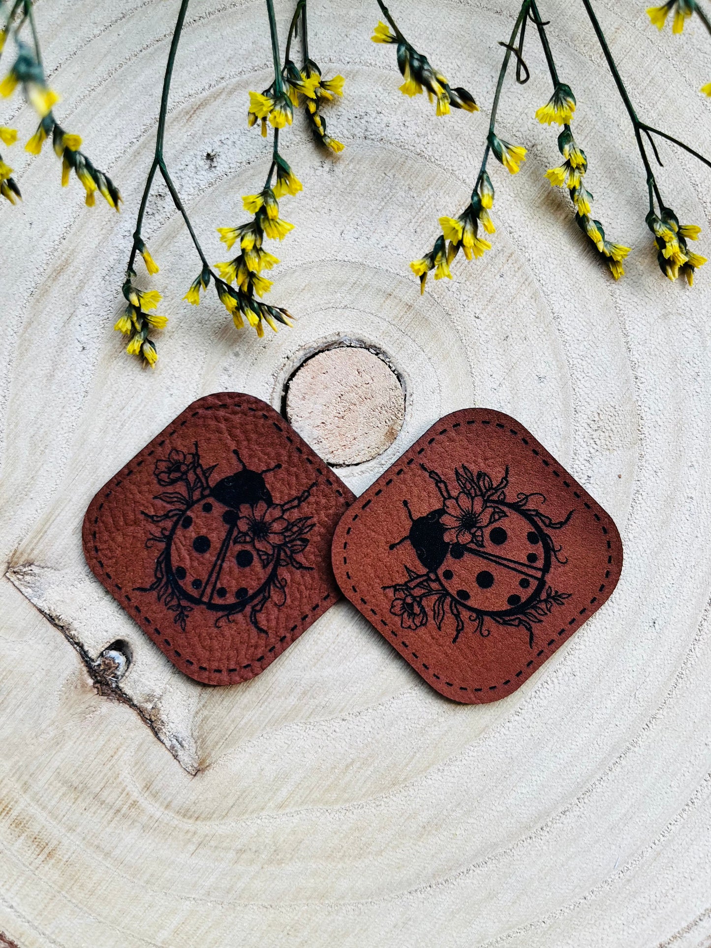 Kunstlederlabel Marienkäfer