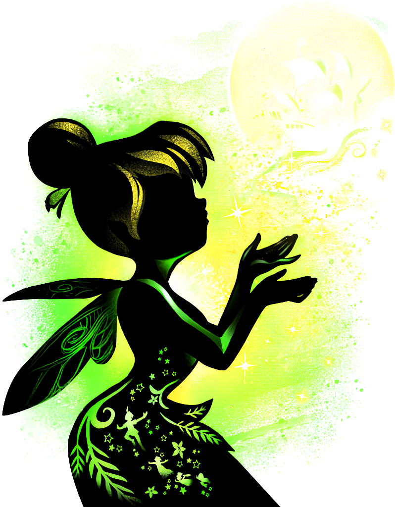 Glow in the dark Bügelbild Prinzessin