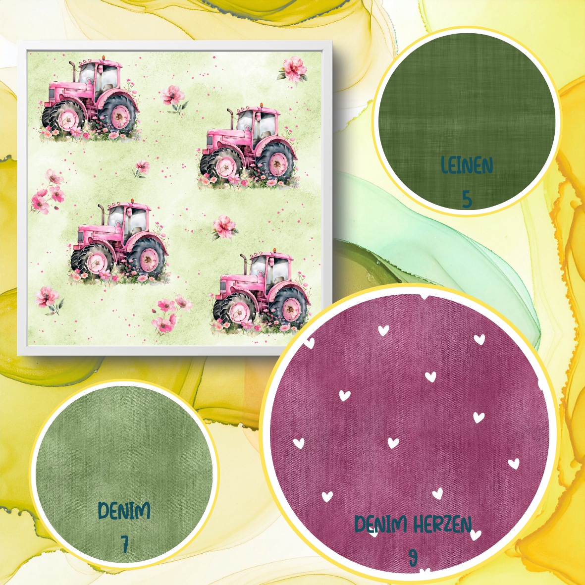 Stoff VB pinker Traktor