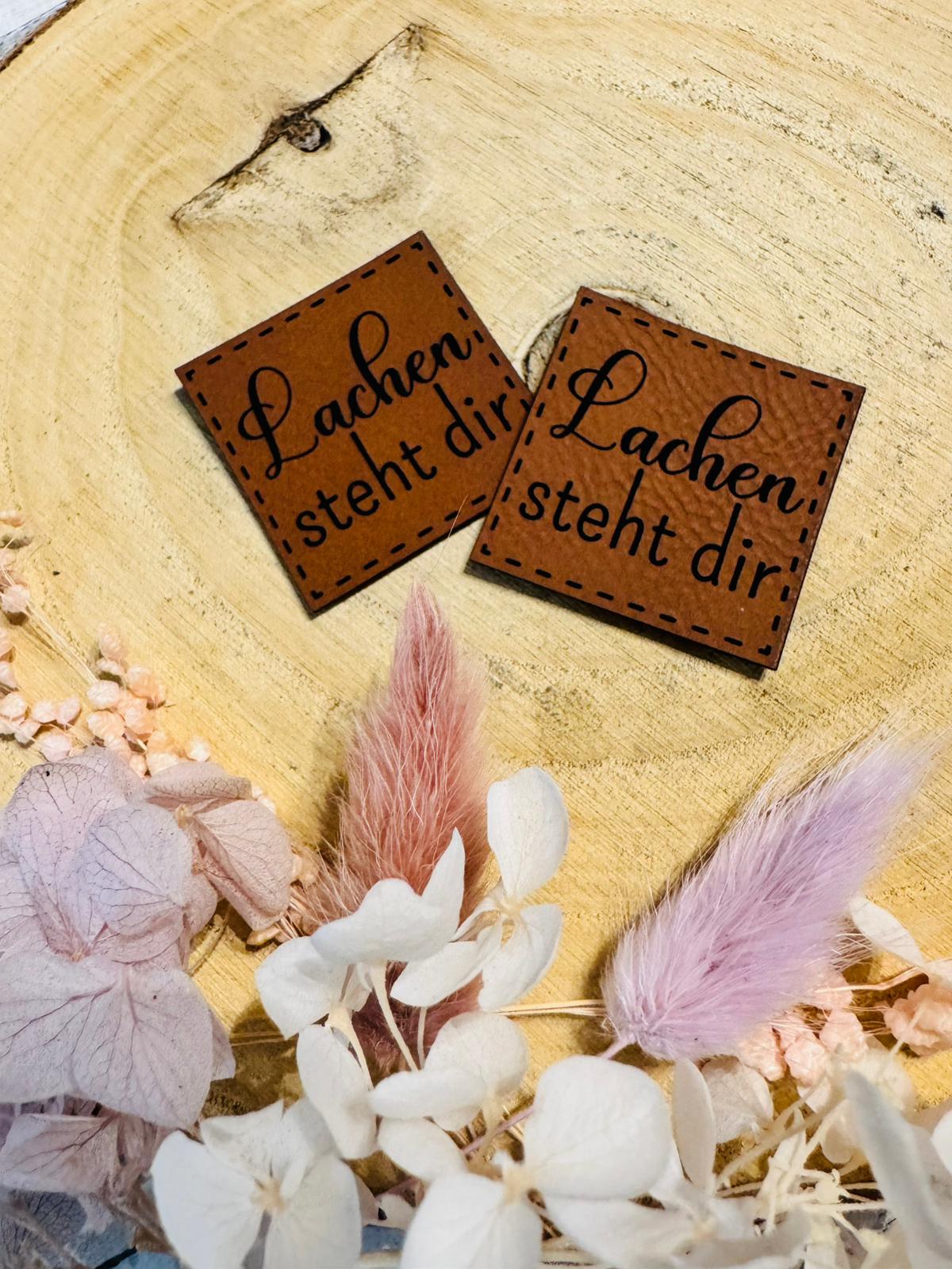 Kunstleder Label lachen steht dir