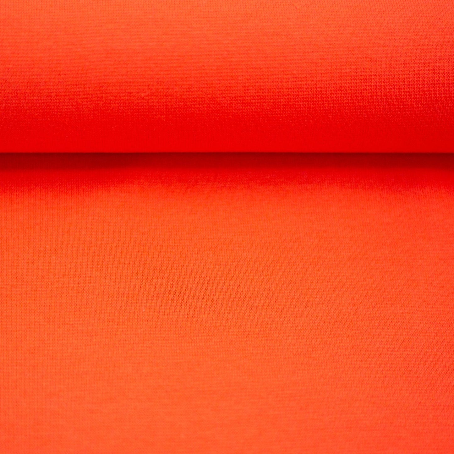 Bündchen Stoff Heike in der Farbe Uni Orangerot Detailansicht