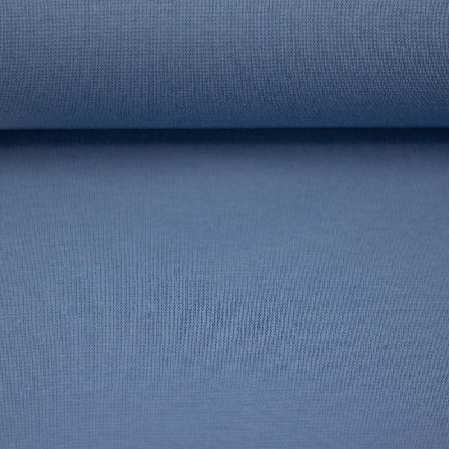 Bündchen Stoff Heike in der Farbe uni rauchblau Detailansicht