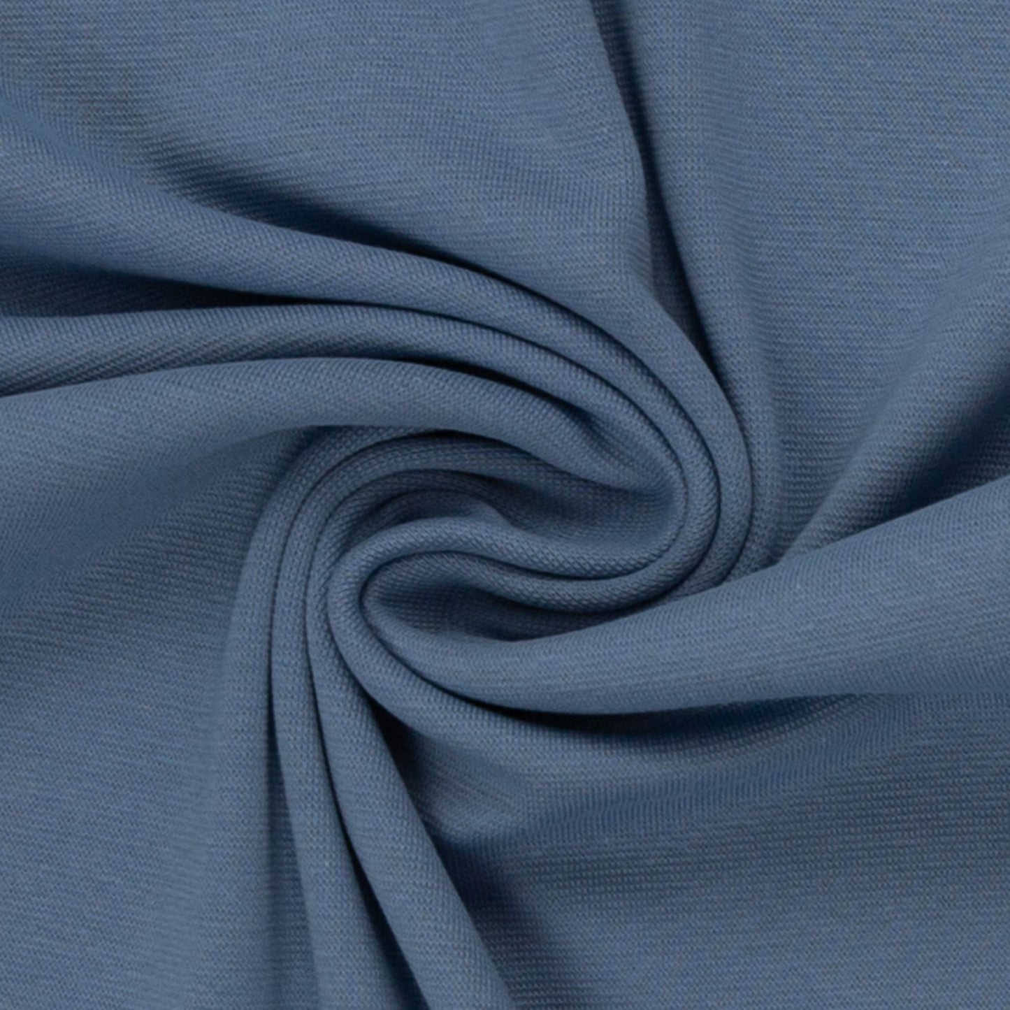 Bündchen Stoff Heike in der farbe uni rauchblau Normalansicht