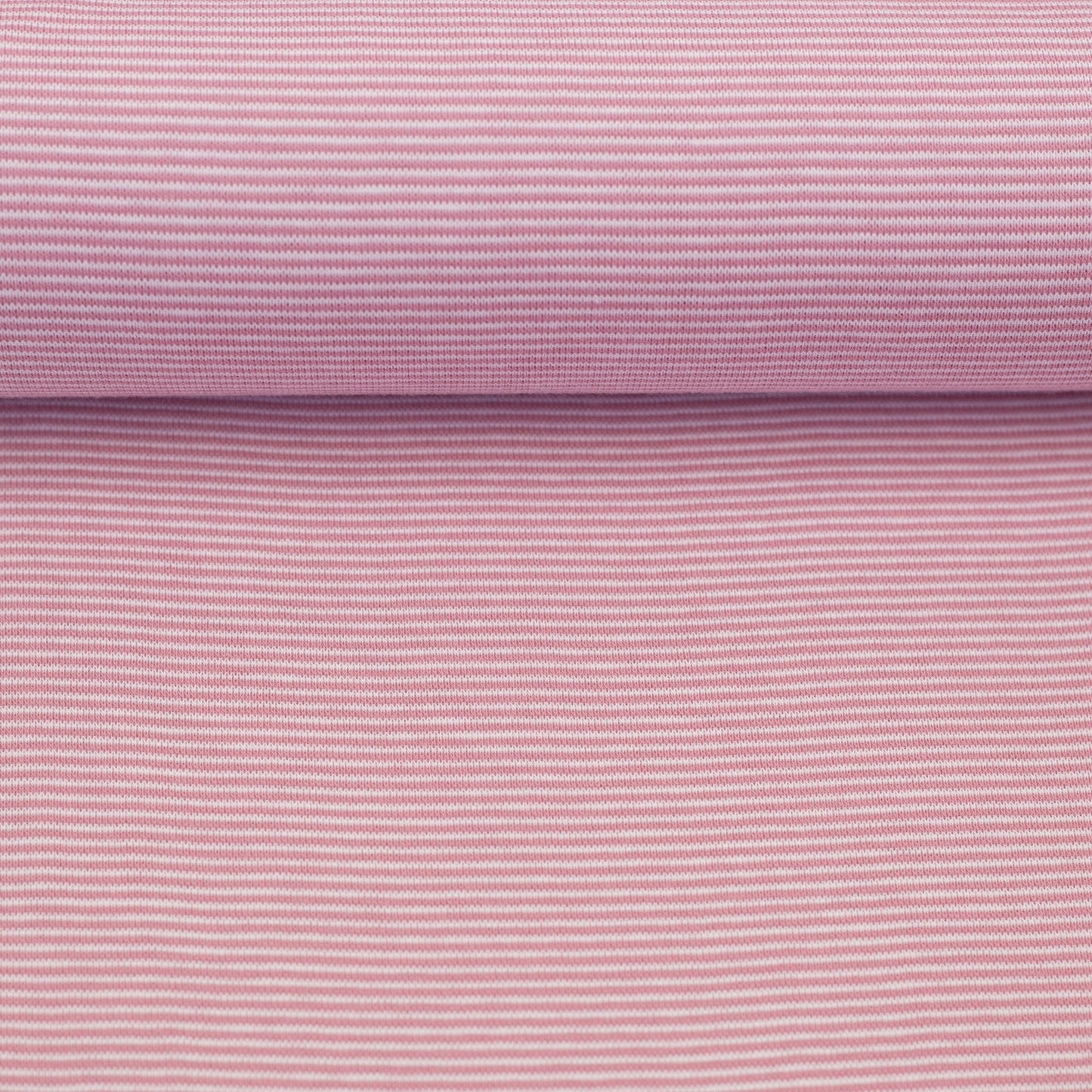 Bündchen Stoff Stella in der farbe Altrosa Weiss Detail