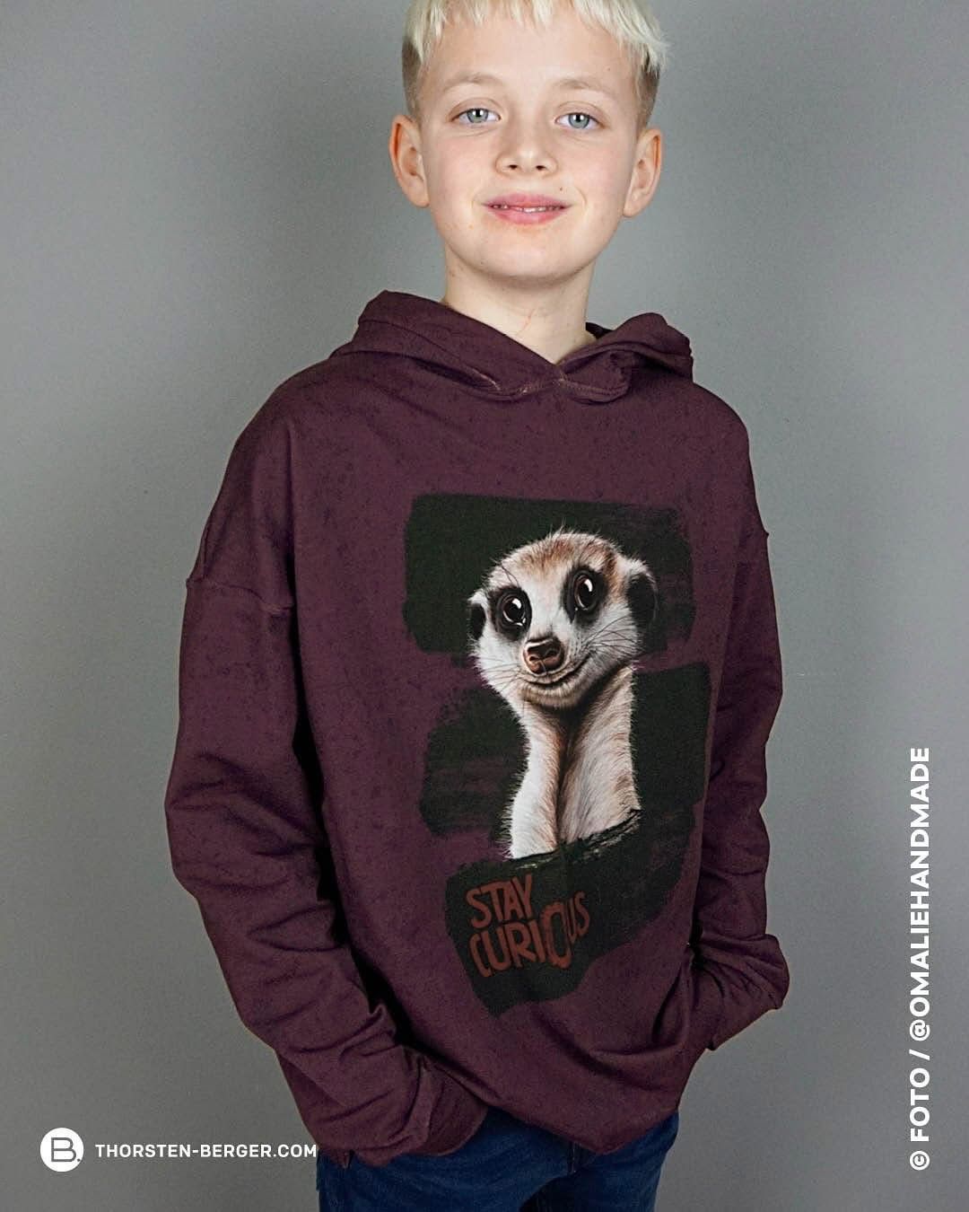 Stoff Sweat Kombi Stay Curious by Thorsten Berger