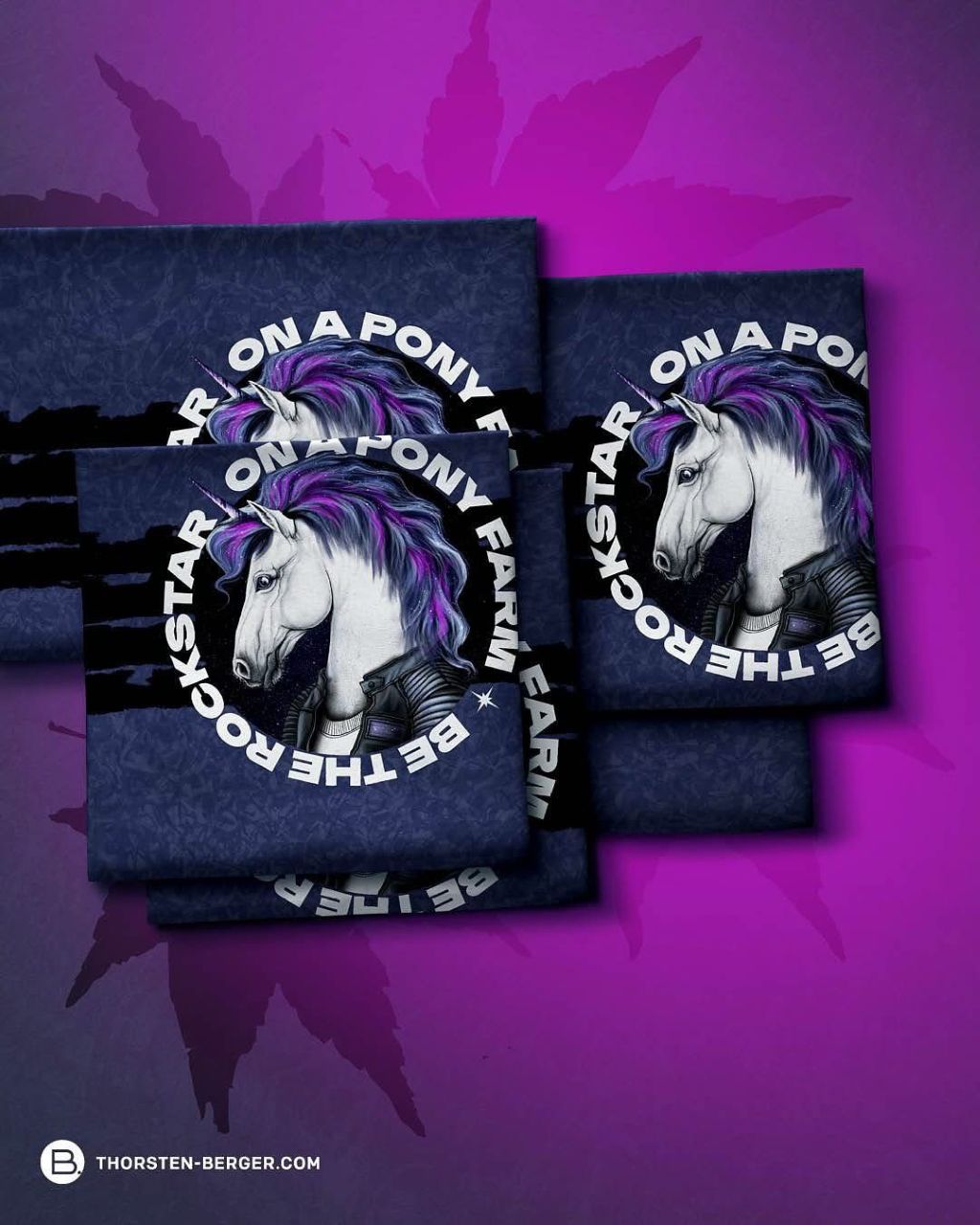 Sweat Panel mit dem Motiv be the Rockstar on an Pony farm