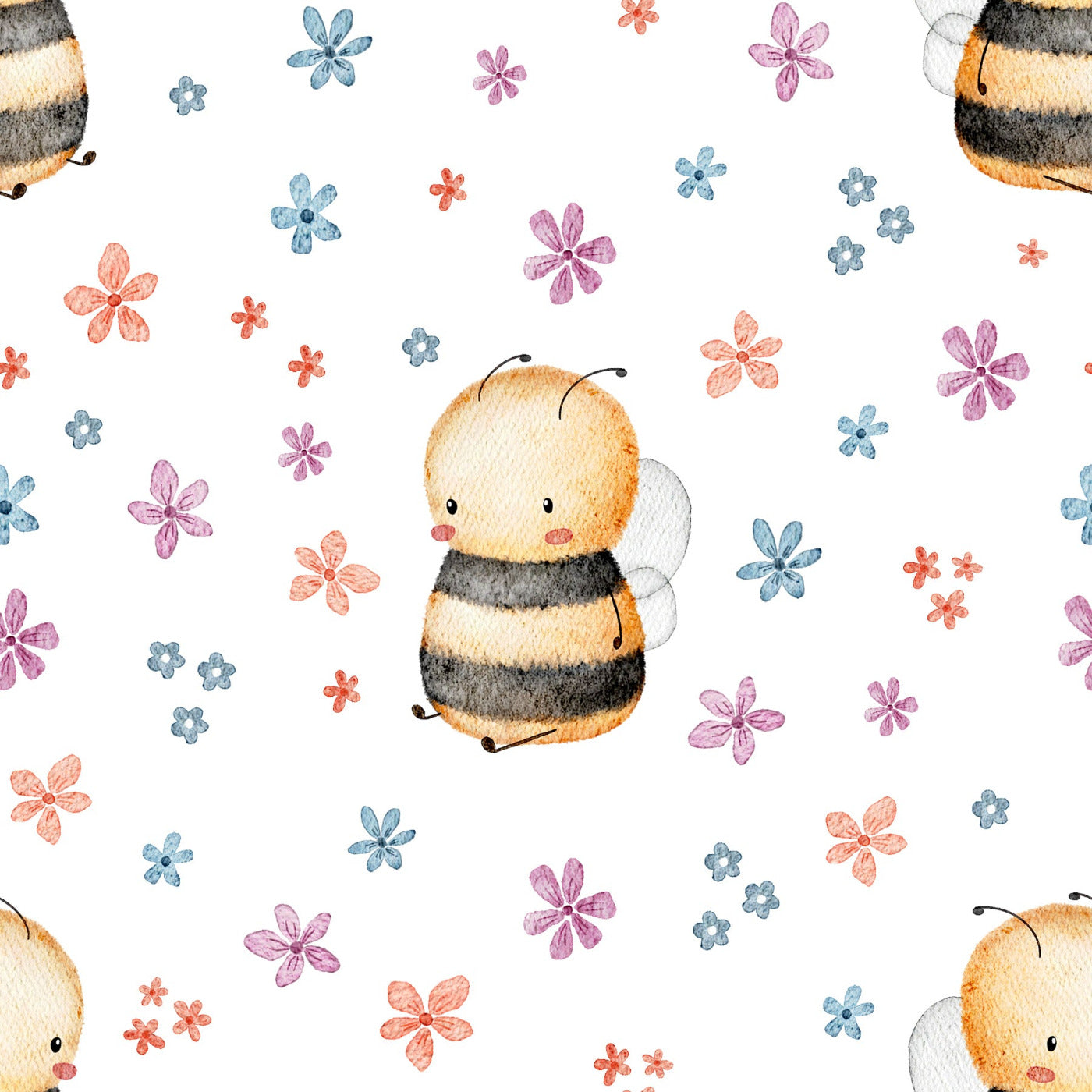 Stoff VB little Flower Bumblebee
