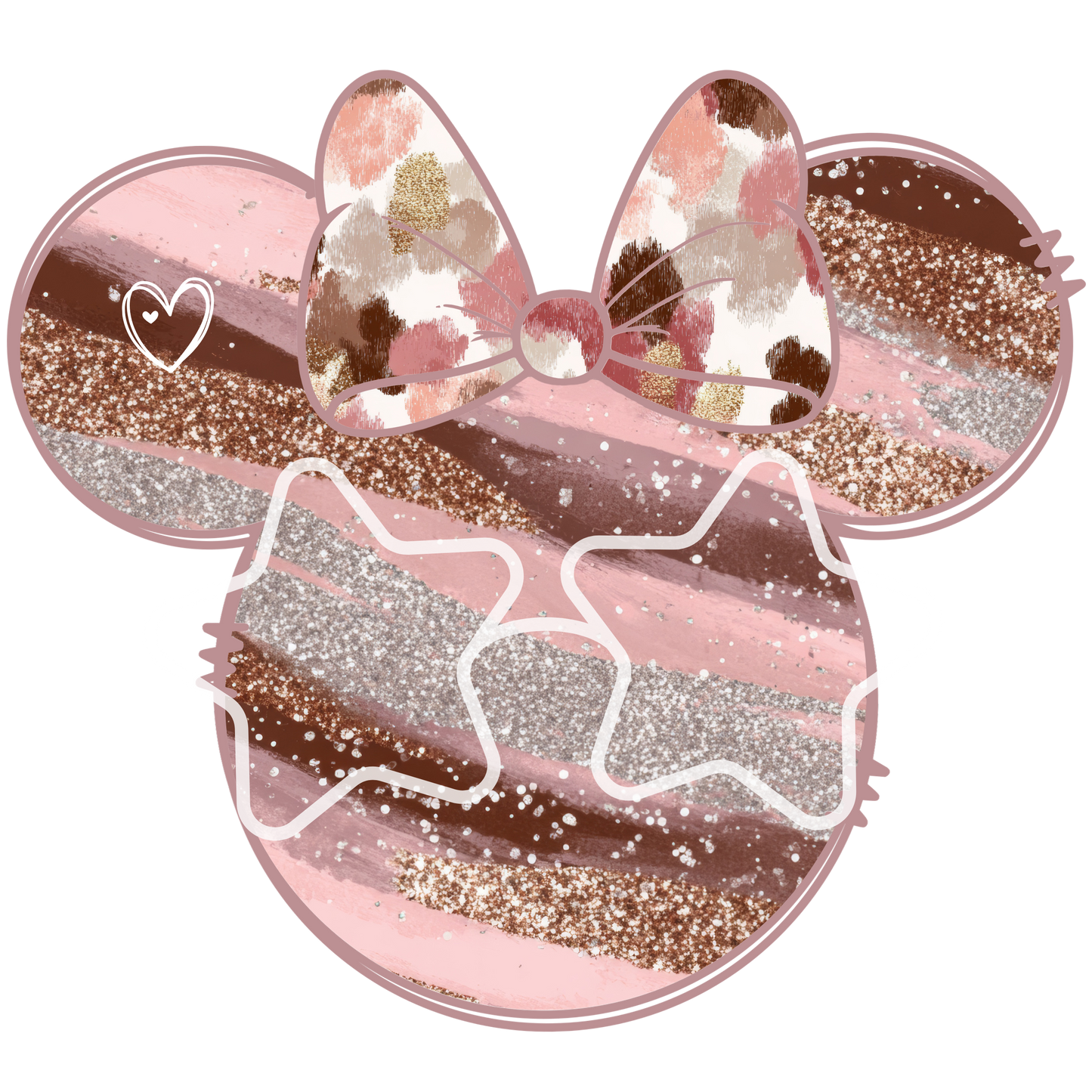 Bügelbild Mäuse Star