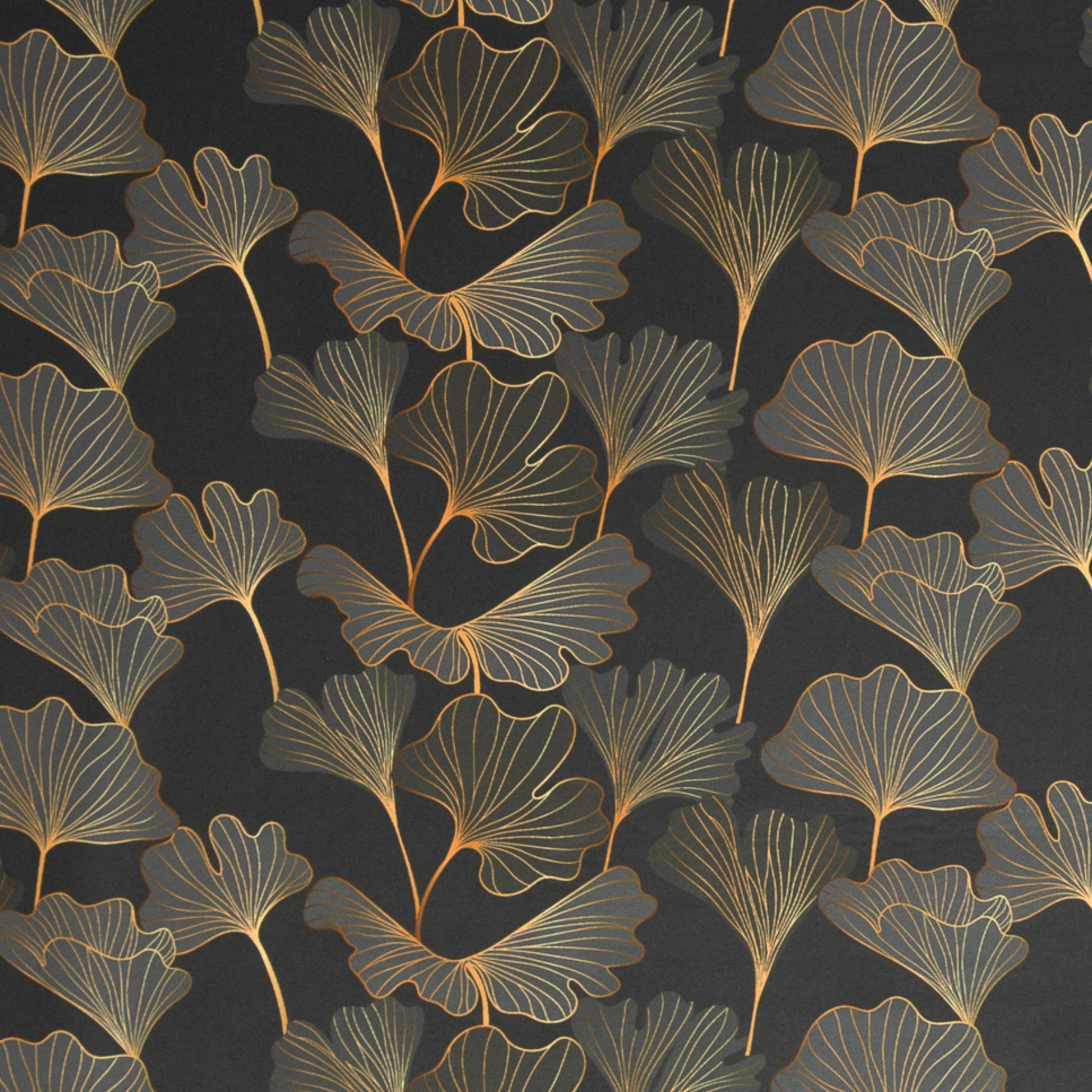 schöner Softhell Stoff mit einem Ginko-Blüten Muster