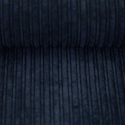 Stoff Cord-Plüsch Dunkelblau