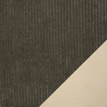 Stoff mit Cord und Plüsch Seite im Dekor Schlamm  / Beige