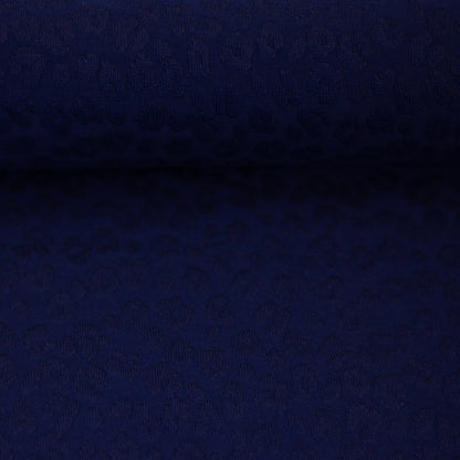 Stoff Leo Jacquard-Jersey Royalblau