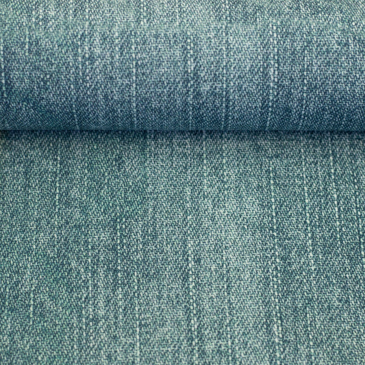 toller French Terry Denim Stoff in der Farbe Smaragd