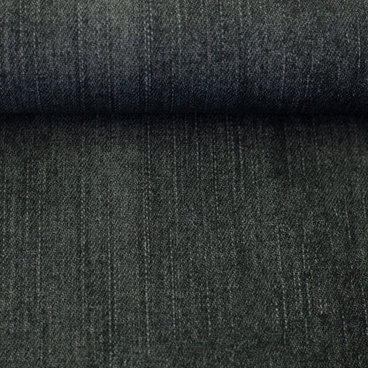 toller French Terry Denim Stoff in der Farbe Dunkelgrau