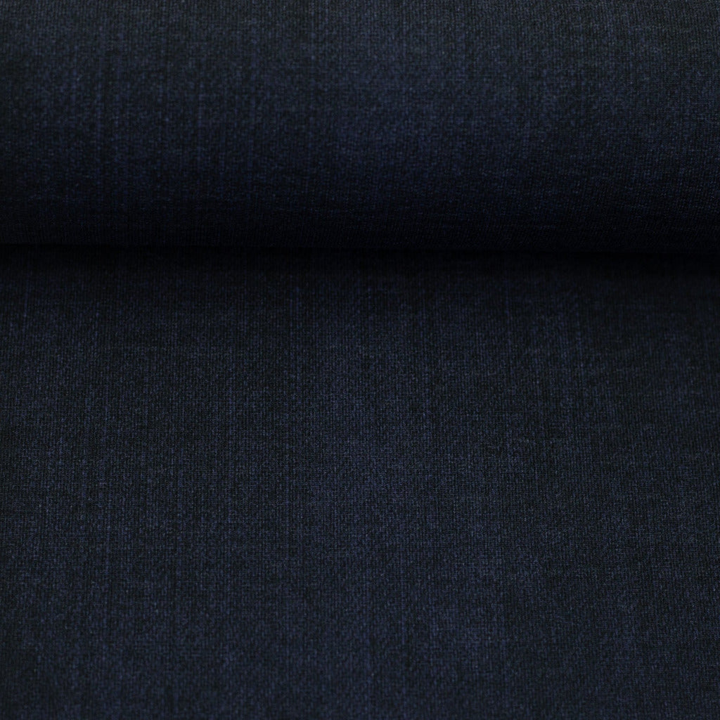 Stoff French Terry Denim Dunkelblau