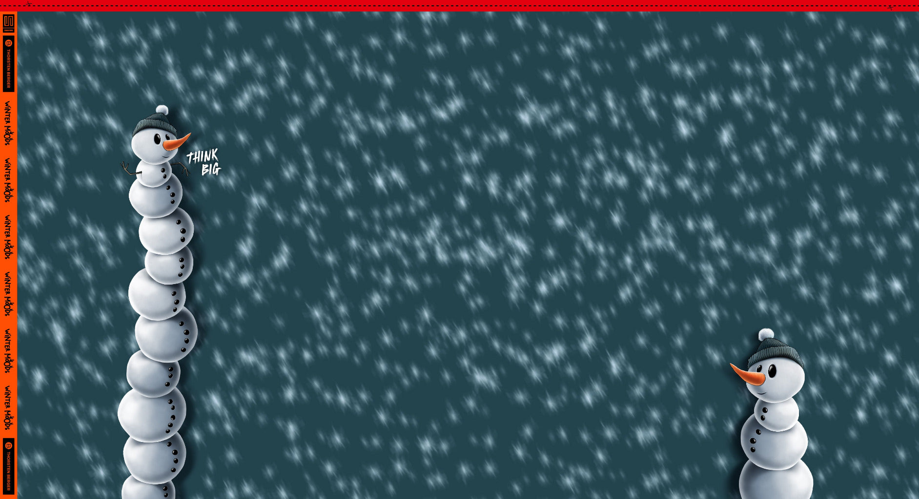 schönes Sweat Panel mit dem Big Snowman Motiv von Thorsten Berger