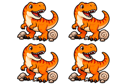 Bügellabel Größenetiketten T-Rex