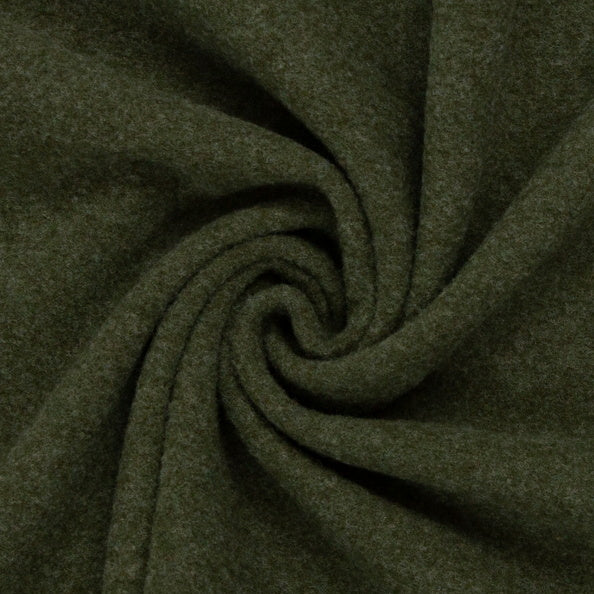 Stoff Merino Fleece Swafing Olive 1765