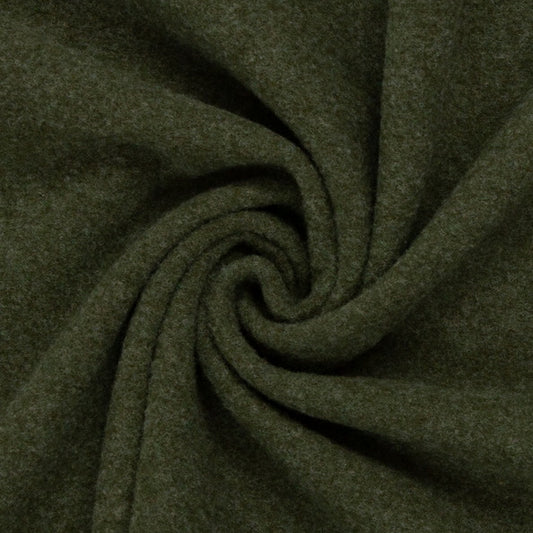 Stoff Merino Fleece Swafing Olive 1765