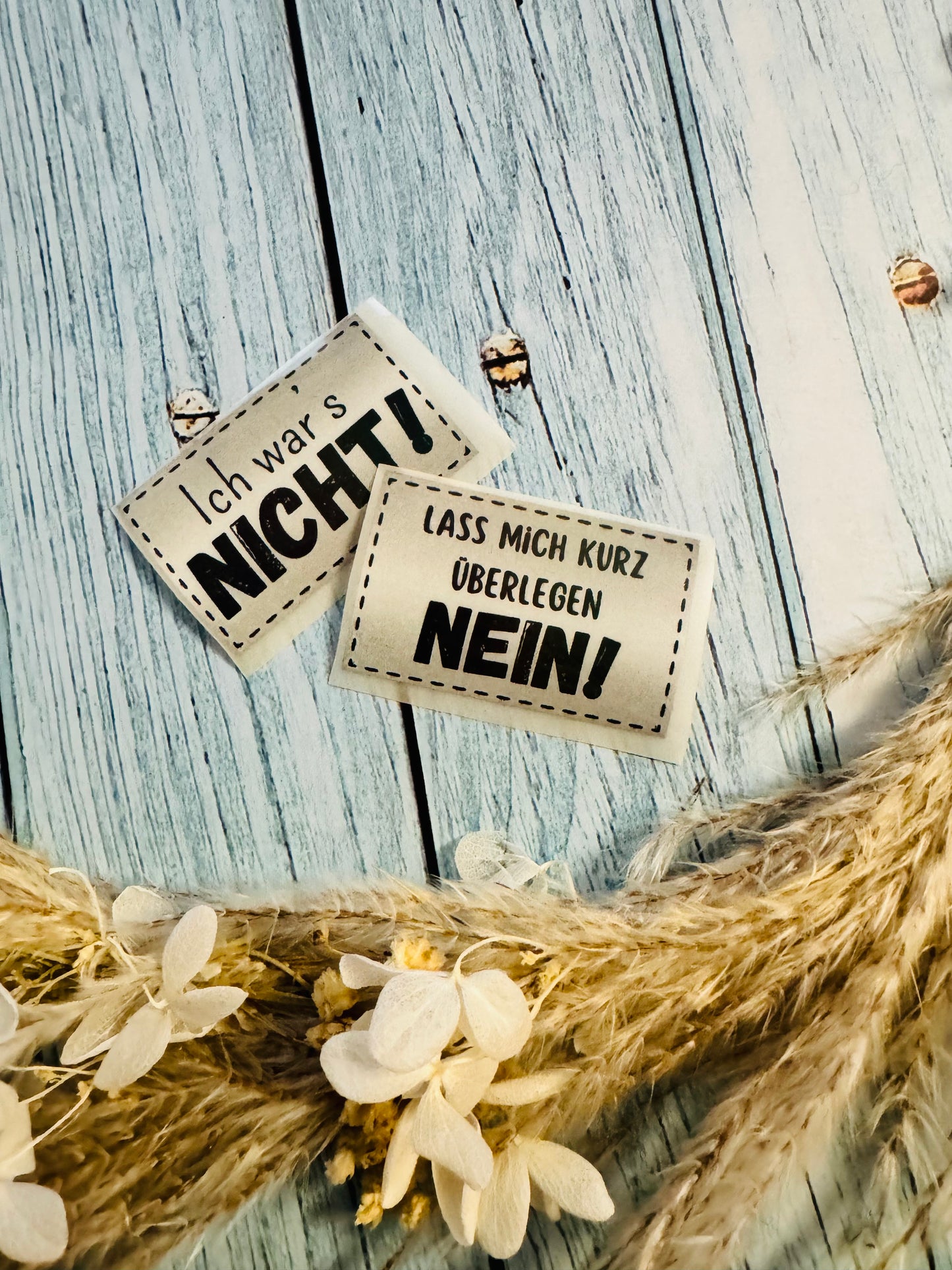 Bügellabel Reflektierend Silber - nein!