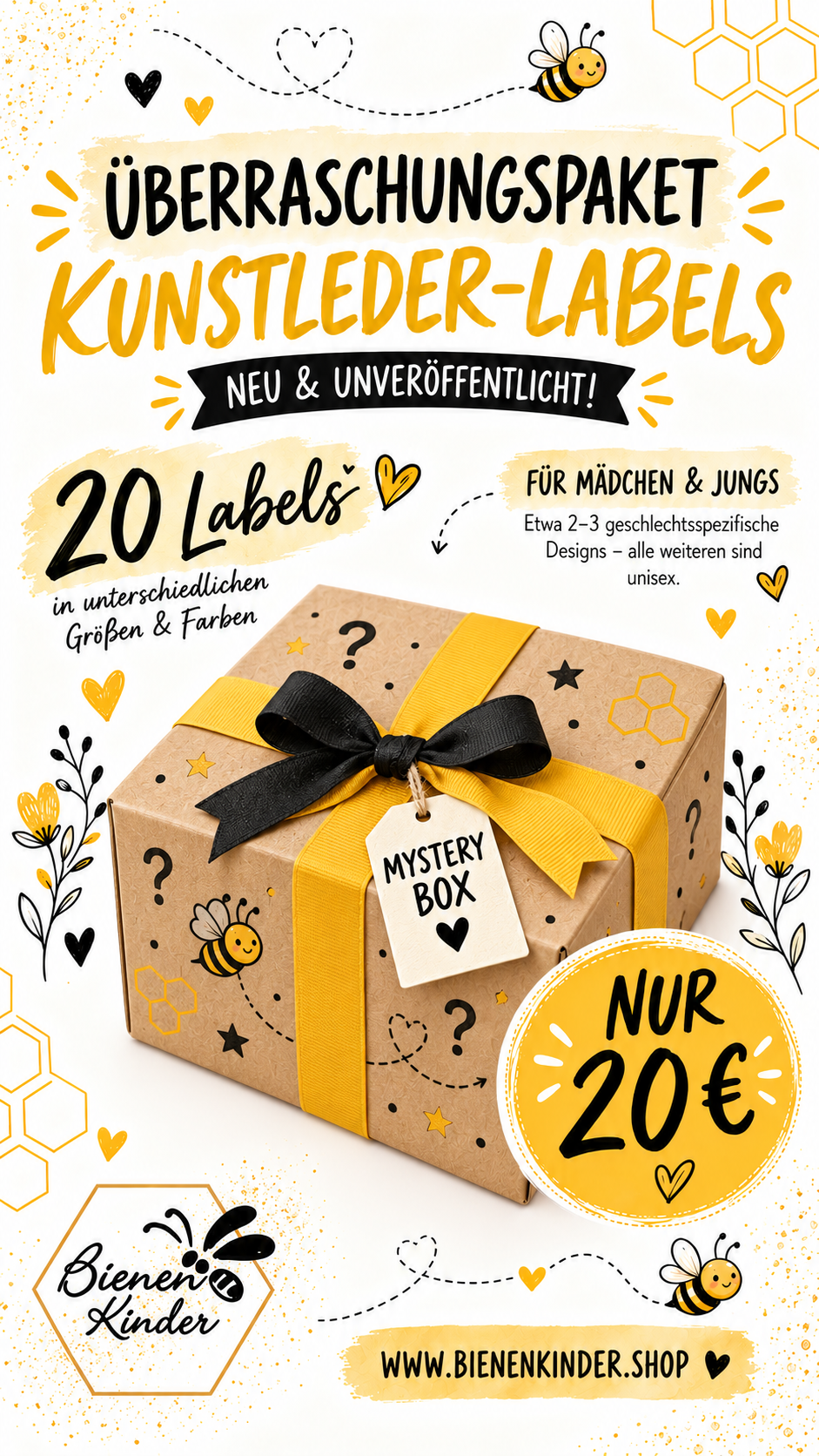 Überraschungspaket Kunstleder-Label