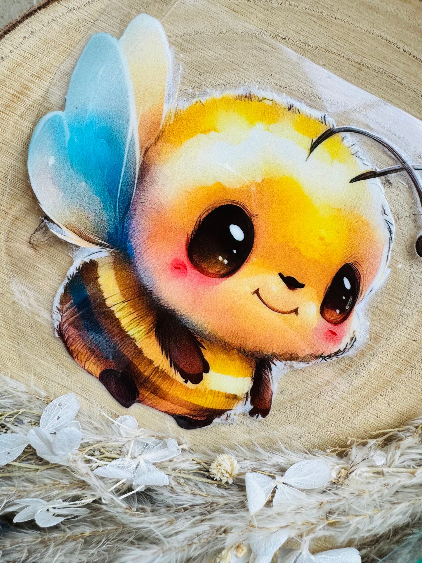 UV-Sticker mit einem kleinen niedlichen Bienchen 