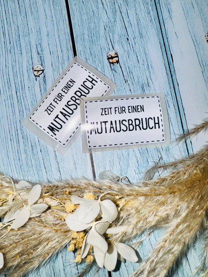Bügellabel Reflektierend Silber - Mutausbruch